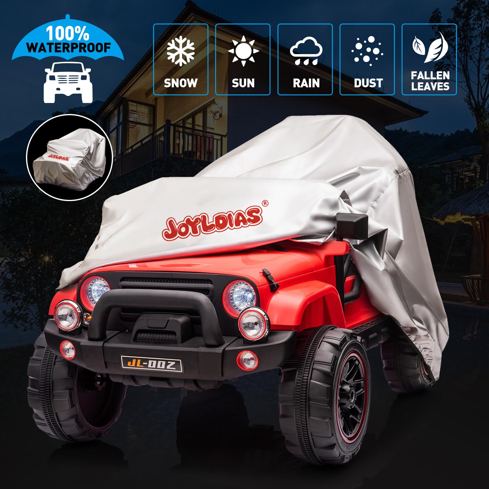 12V Kids Electric Ride On Truck - 2 Seater with Parental Remote Control, MP3 Player & LED Lights | Spring Suspension for Smooth Ride | Perfect for Birthday Gifts & Outdoor Play (Red)