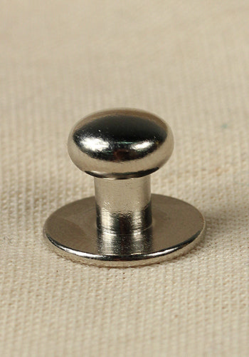 5x Button Rivet 12x9.8mm M3 Brass/Nickel Fasteners for Leather Craft, DIY Projects & Metal Fabrication - Perfect for Belts, Bags & Automotive Repairs