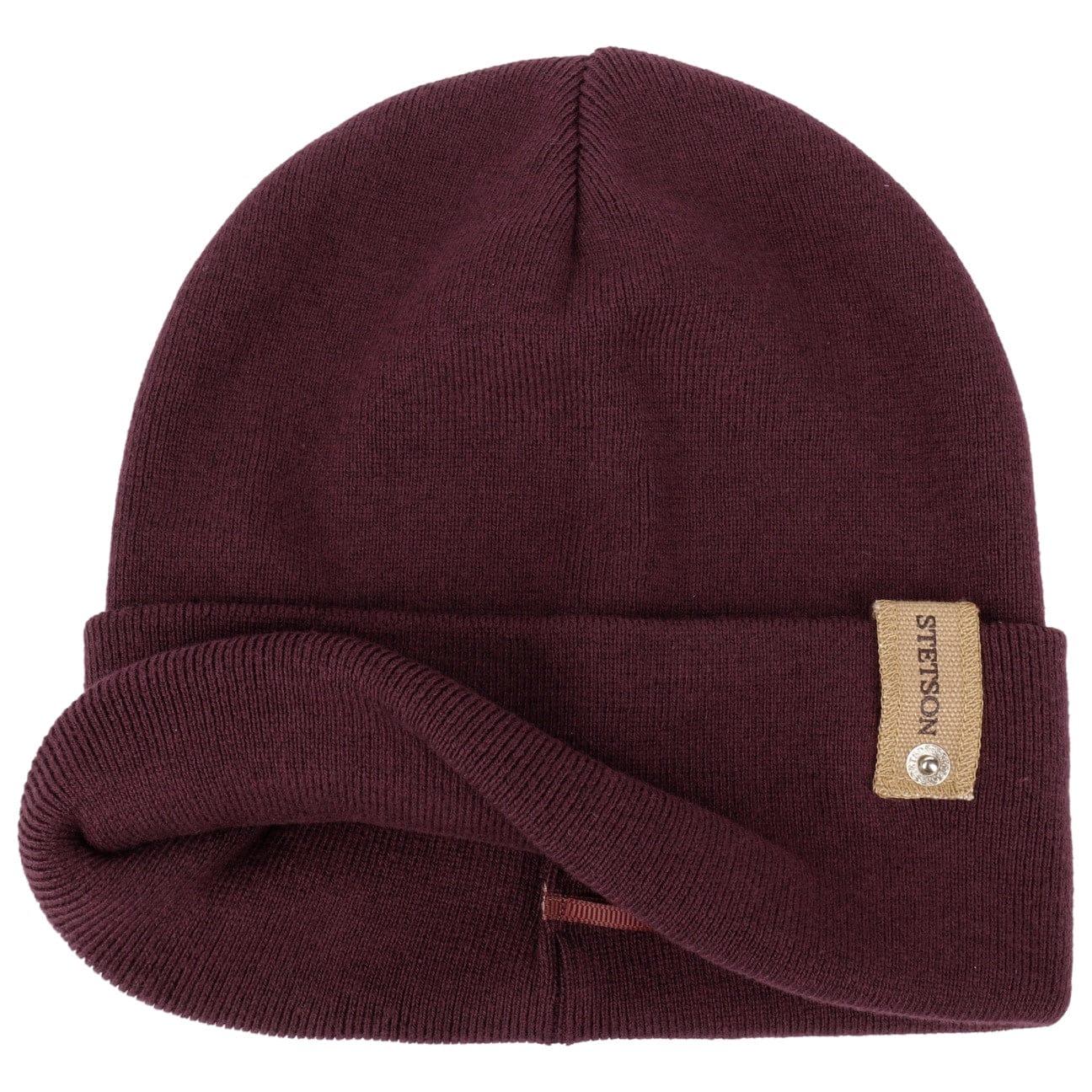 Stetson Organic Cotton Merino Wool Beanie with Foldable Cuff - Warm Winter Hat for Men & Women - Perfect for Skiing, Hiking, and Cold Weather Activities