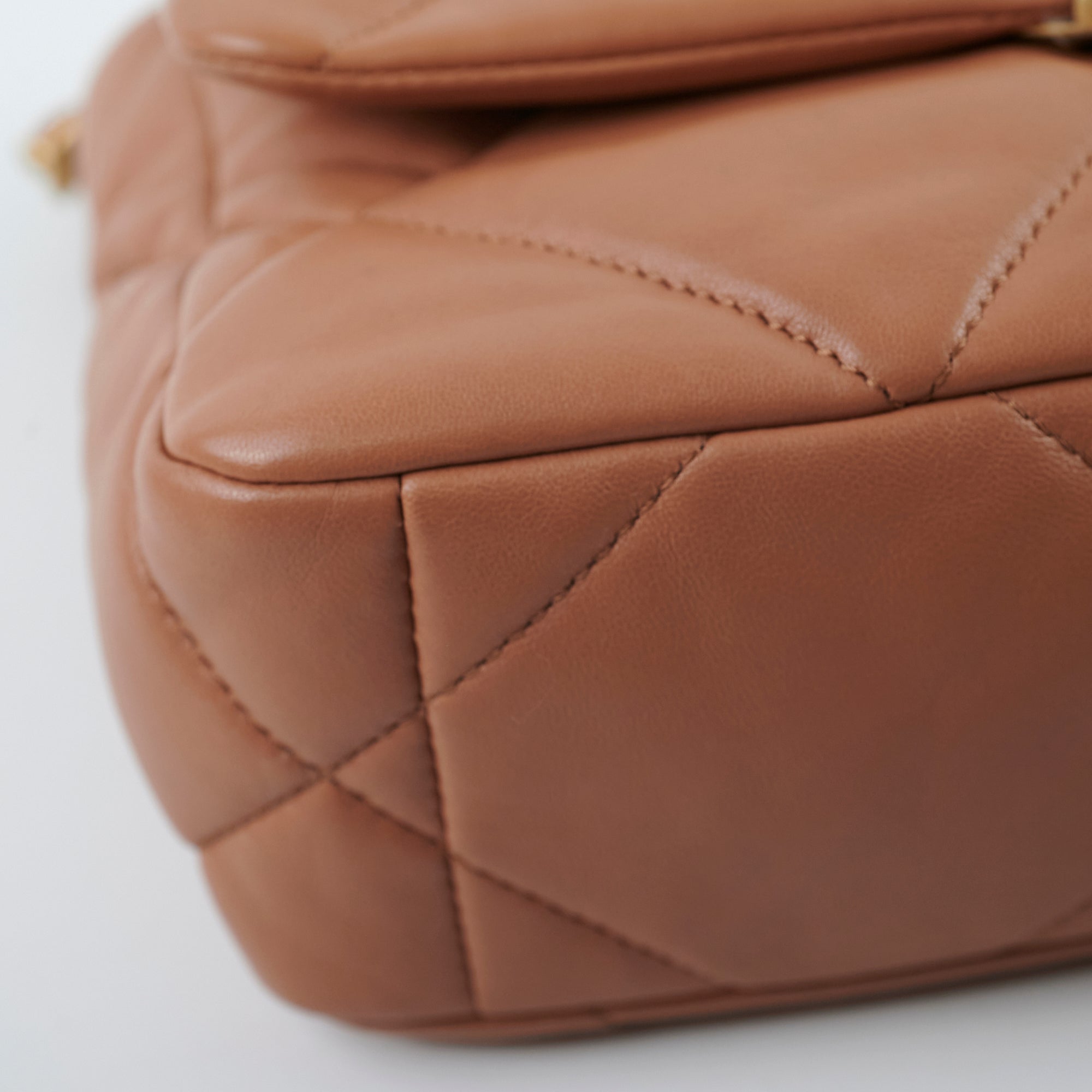 Chanel 19 Small Handbag in Caramel Brown with Microchip - Luxury Designer Crossbody Bag for Women, Perfect for Date Night & Special Occasions