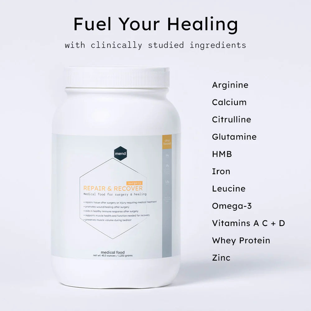 Medical Food for Surgery Recovery - Post-Op Nutrition & Healing Support | Citrus Flavor for Easy Digestion | Ideal for Post-Surgical Care & Wellness