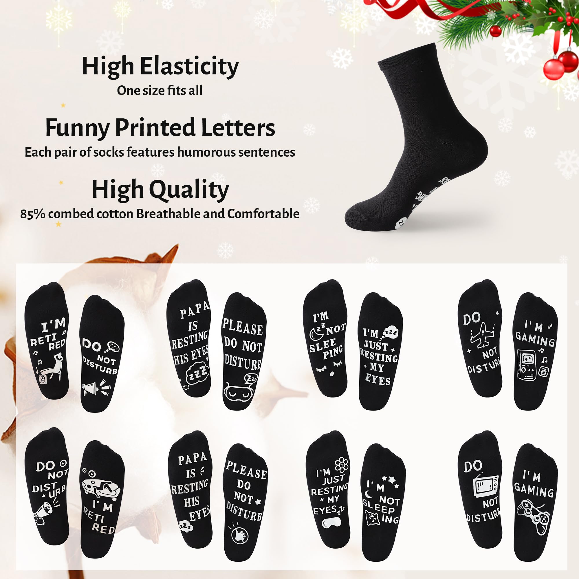Honeysea Men's Funny Socks - Valentine's Day Gifts for Him, Birthday Gifts for Men, Dad, Boyfriend | Novelty Stocking Stuffers & Casual Wear Socks for Everyday Use