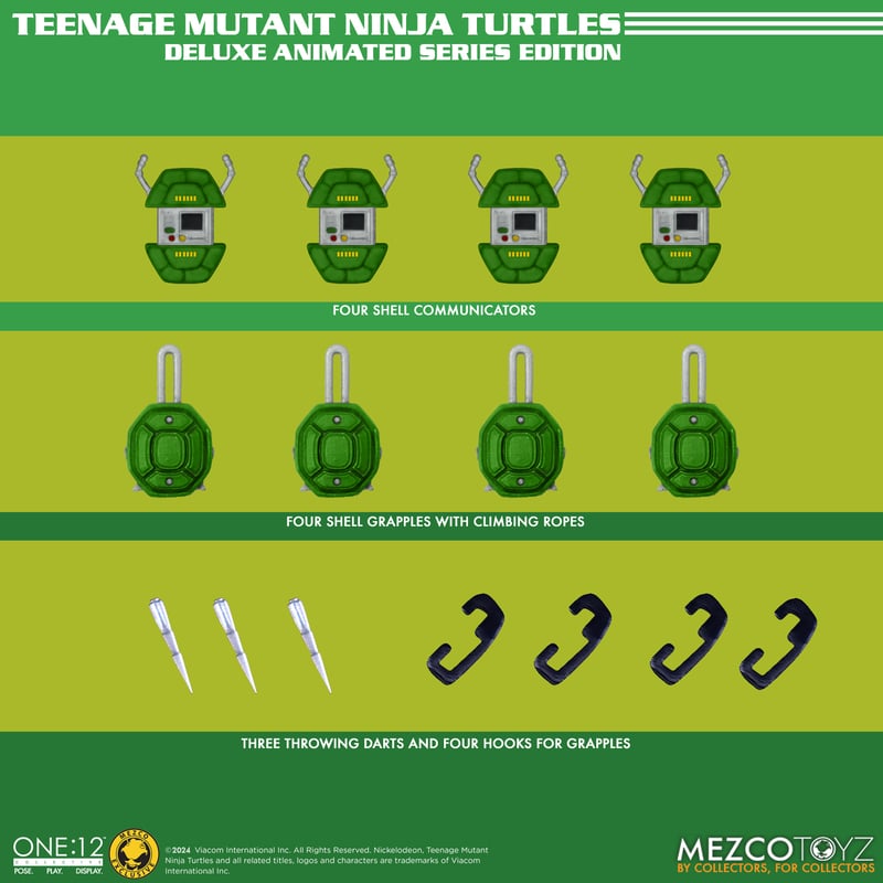 Teenage Mutant Ninja Turtles Deluxe Animated Series Action Figure - Mezco One:12 Collective - Collectible TMNT Toy for Fans & Display - Perfect for Gifts, Collections & Home Decor