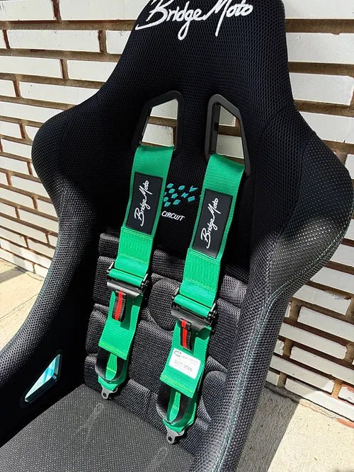 Bridgemoto SFI Approved 4 Point & 5 Point Racing Harness with Cam Lock - High Performance Safety Harness for Motorsports, Drifting, and Track Racing