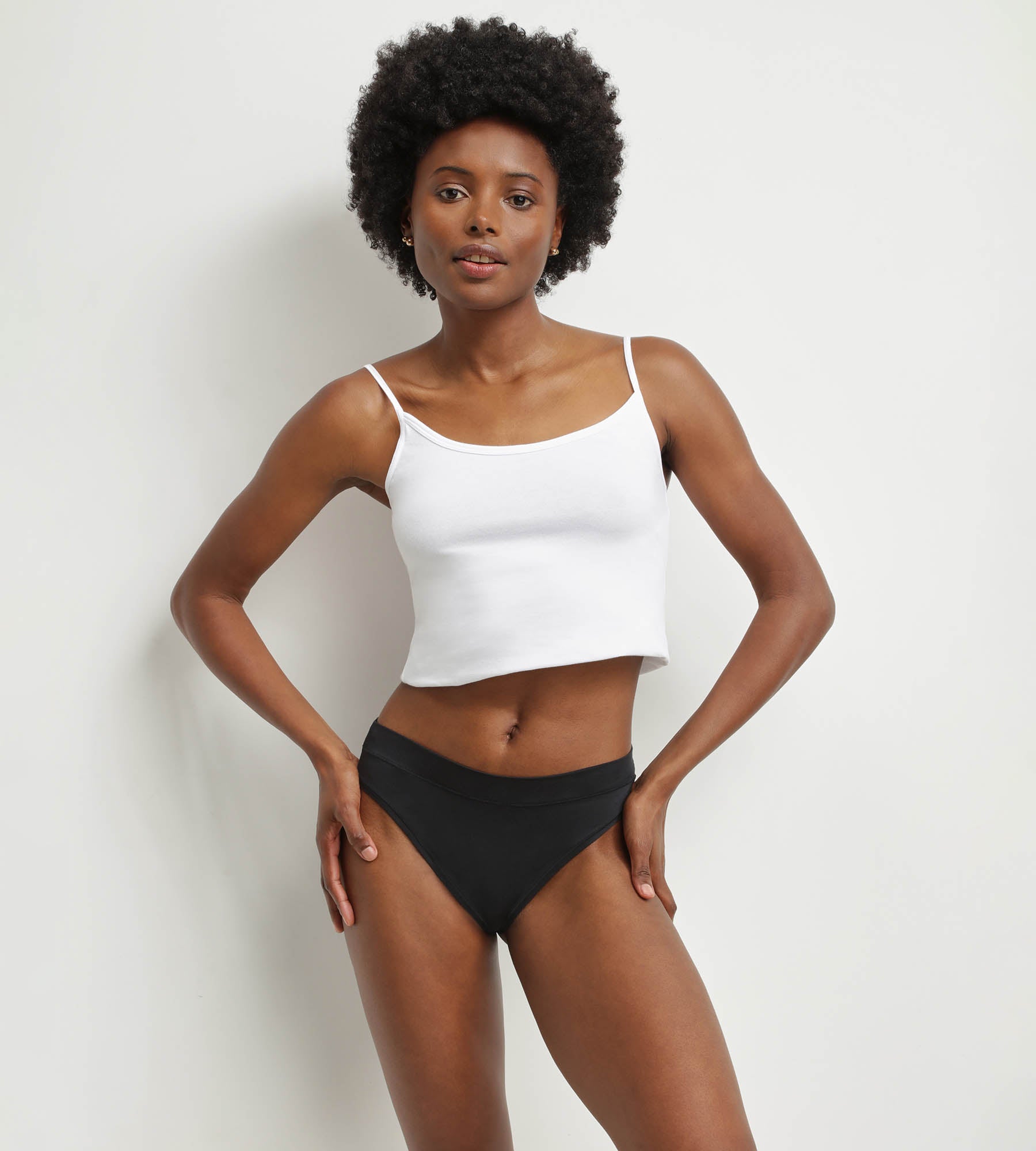 Black Modal Cotton Women's String Underwear - Dim Comfort Collection - Soft & Breathable for All-Day Comfort, Sleepwear & Loungewear