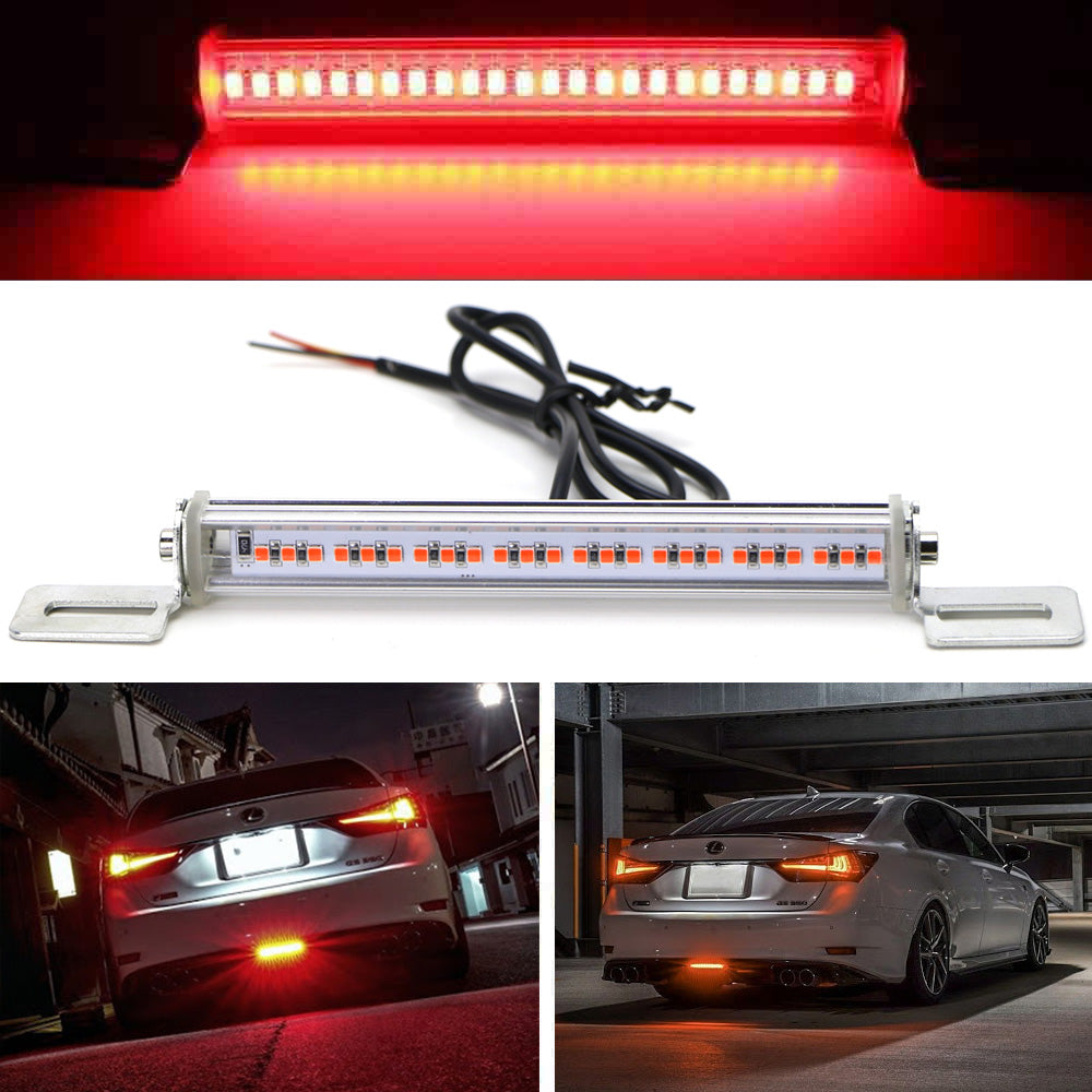 Super Bright 24 SMD LED Light Bar - Waterproof Red LED Auxiliary Brake Light for Trucks, SUVs, Jeeps (Rear Fog Light or 3rd/4th Brake Tail Lamp) - Perfect for Off-Roading, Night Driving & Enhanced Vehicle Safety