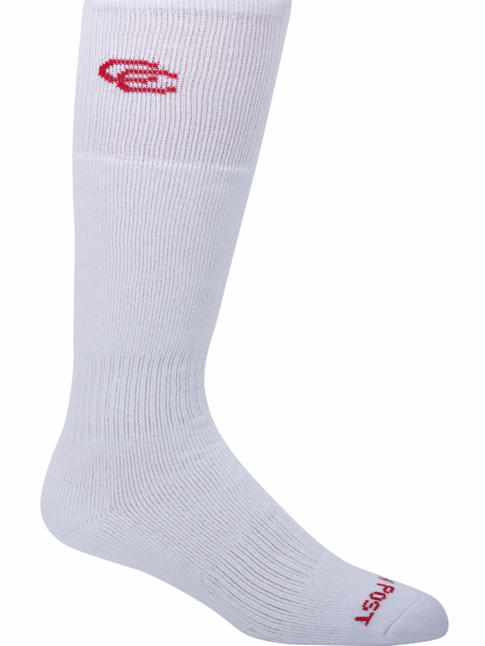 Dan Post Women's Over The Calf Socks - White Cotton Boot Socks for Work, Hiking & Outdoor Activities