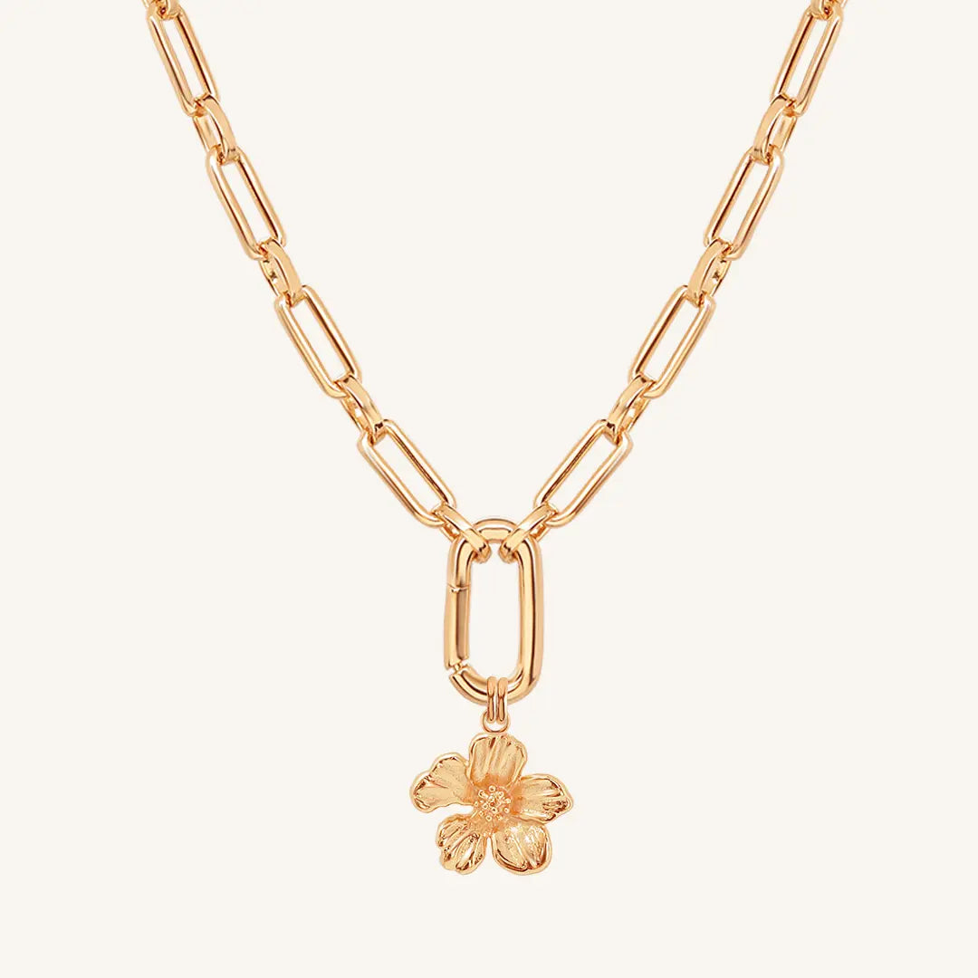 Azalea Flower Necklace for Women - Elegant Floral Pendant Jewelry Gift for Her - Perfect for Weddings, Anniversaries & Special Occasions