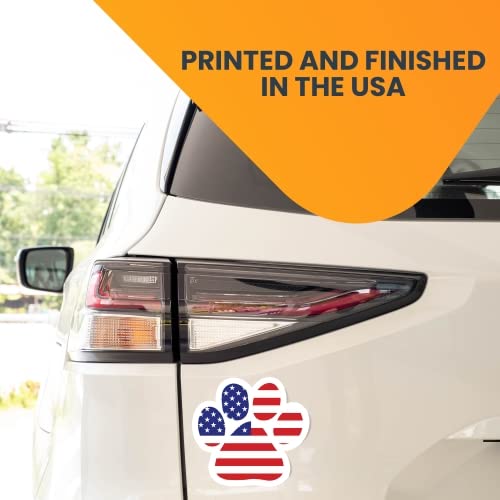 Patriotic American Flag Paw Print Car Magnet - Heavy Duty Red White & Blue Auto Decal for Trucks & Vehicles - Show Love for Pets & USA - Perfect for Road Trips, Tailgating & 4th of July Celebrations