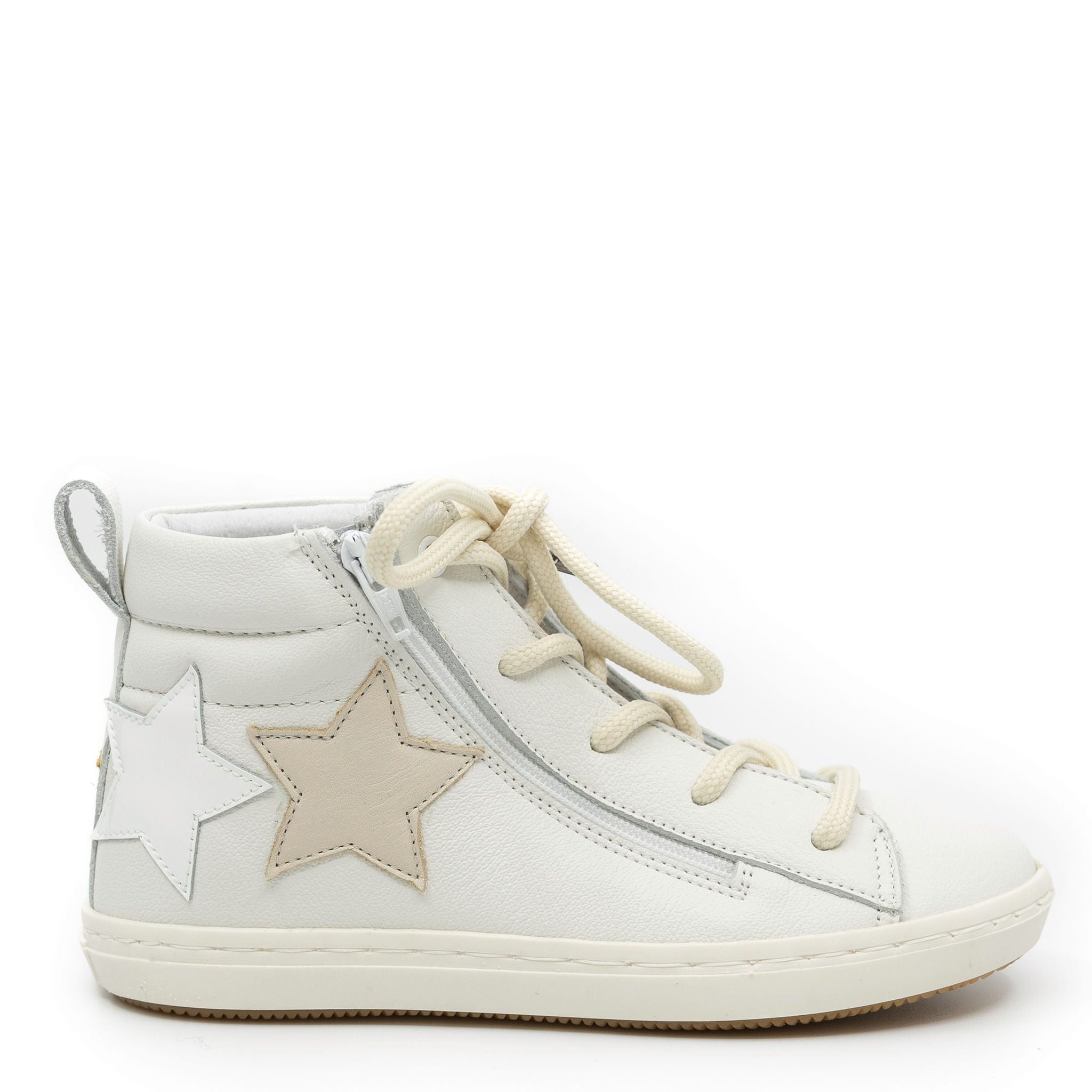 Baby Walker White Star High Top Sneakers for Toddlers - Comfortable & Stylish First Walking Shoes for Boys & Girls - Perfect for Indoor Play, Outdoor Adventures & Special Occasions