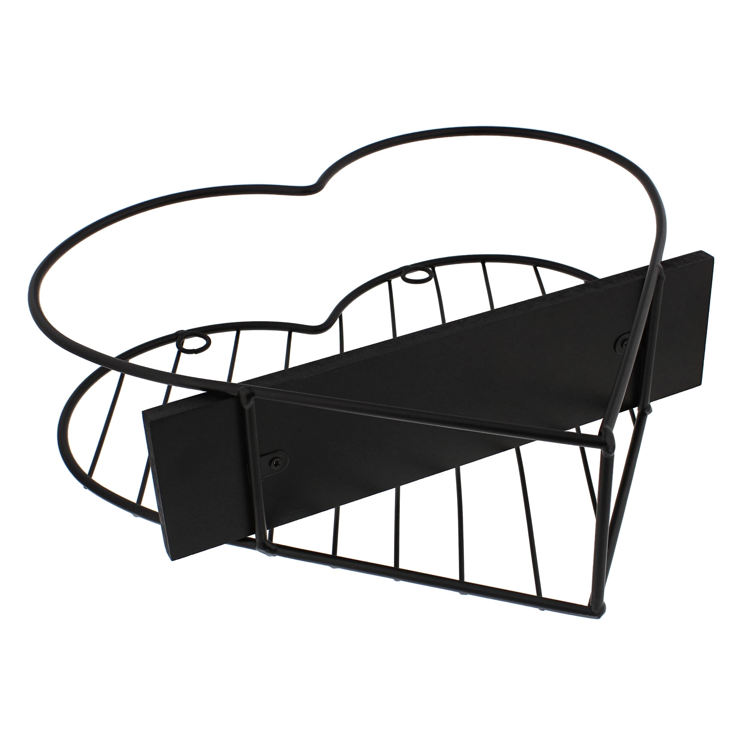 Metal Floating Shelf with Heart Design - Rustic Wall Mounted Shelf for Kitchen, Bathroom, Living Room | Perfect for Displaying Food, Collectibles, Home Decor & More