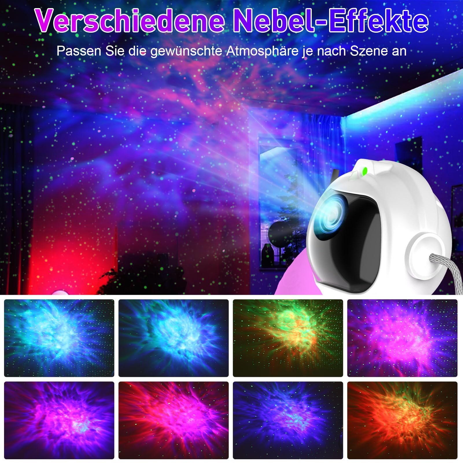 360° Rotating Astronaut Star Projector Night Light with Timer & Remote Control - Galaxy Starry Sky Ceiling Projector for Kids & Adults - Perfect for Bedroom, Nursery, Party Decor and Relaxation
