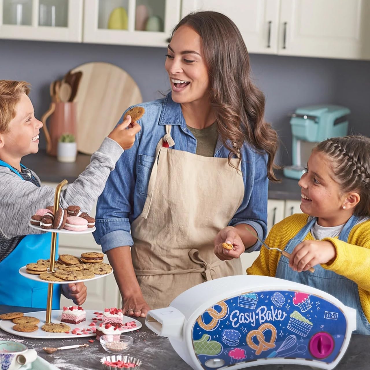Easy-Bakes Ultimate Electric Oven Playset with Sprinkle Brownies & Doughnuts Refill Mix - Kids Baking Toy Set for Ages 8+ | Fun Birthday Gift & Pretend Play Kitchen Accessory for Girls & Boys