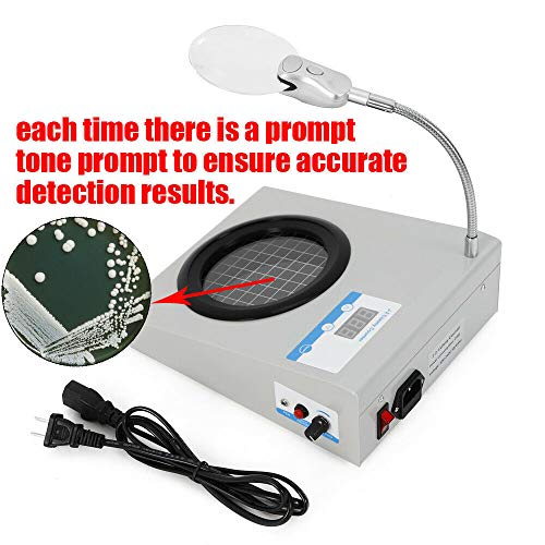 110V/60Hz Digital Microbial Colony Counter with 50-100mm Petri Dish Compatibility - Accurate Bacteria Counting for Lab, Food Safety & Water Testing | Ideal for Microbiology Research, Quality Control & School Laboratories