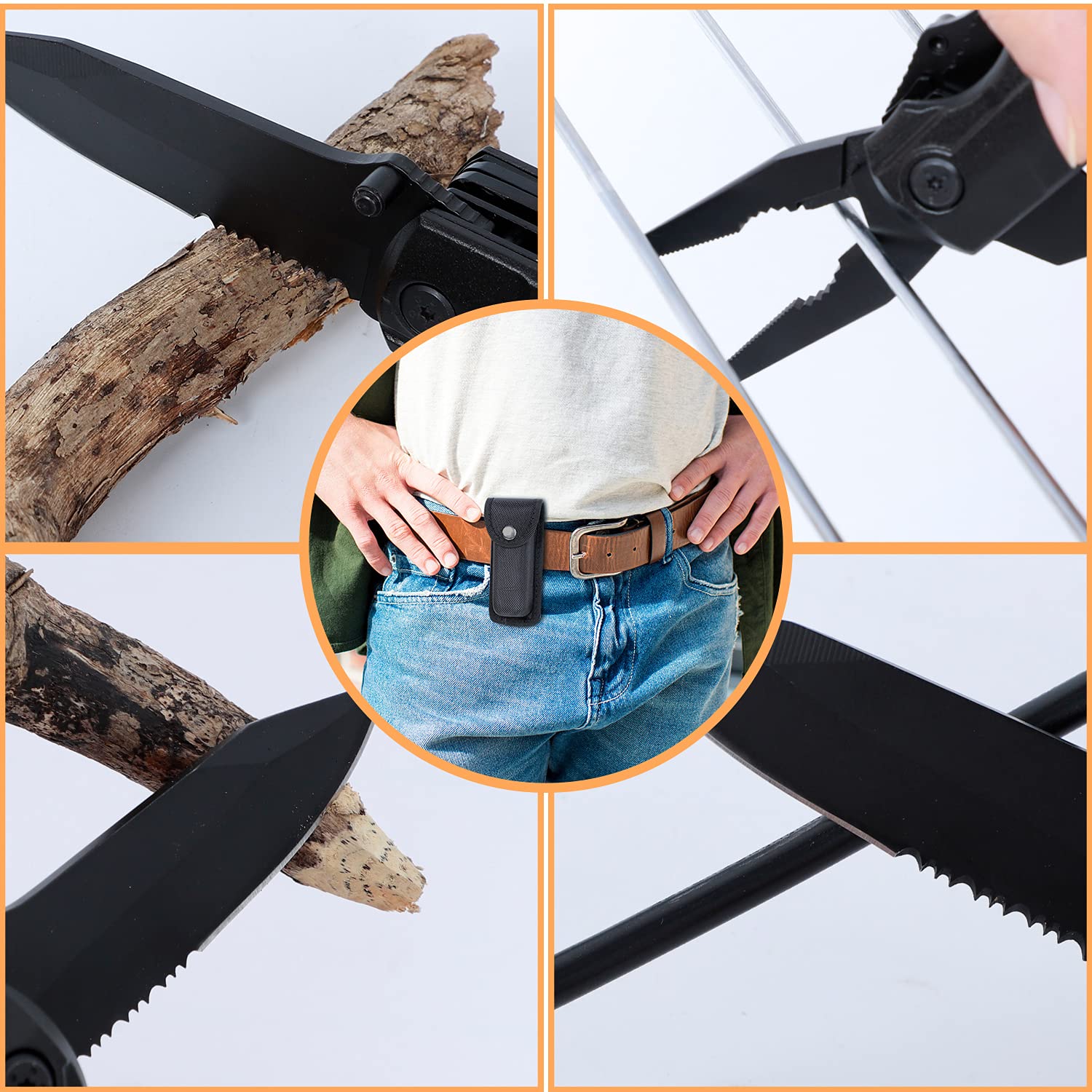 **13-in-1 Multitool Knife for Men - Best Father's Day Gift from Daughter, Son, or Wife - Portable Multi-Function Pliers for Outdoor, Camping, Hiking & Survival - Cool Gadget for Dad & Boyfriend**    *(Use Cases: Perfect for DIY projects, emergency repairs, outdoor adventures, and everyday carry!)*