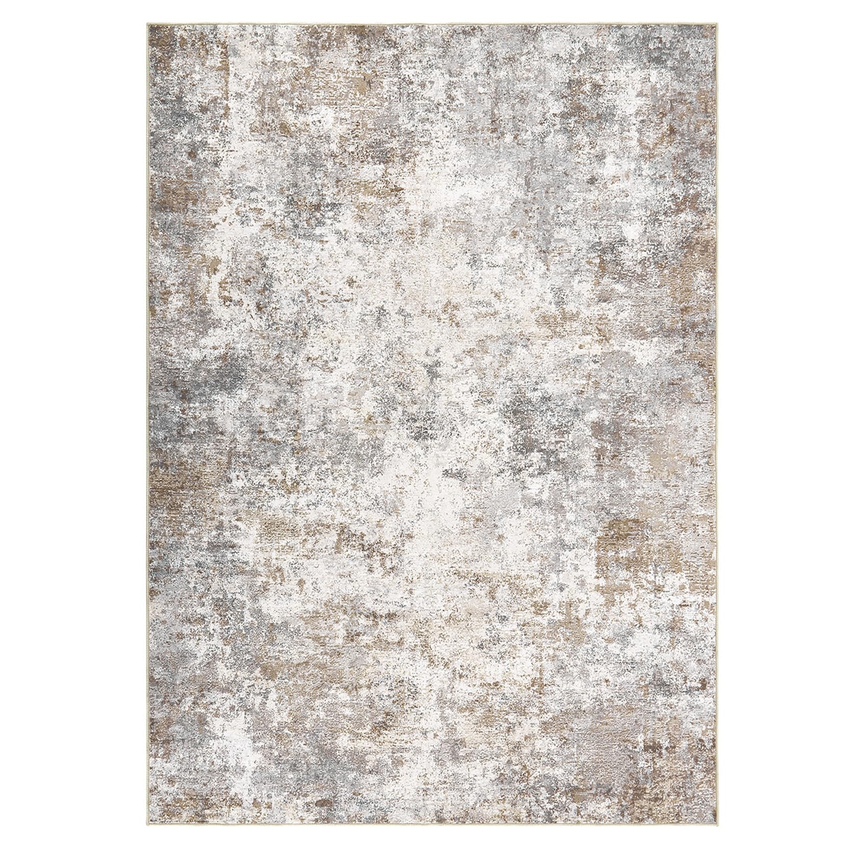 8x10 Washable Modern Abstract Area Rug - Soft Non-Slip Indoor Floor Carpet for Living Room, Bedroom, Dining Table & Home Office - Neutral Brown Grey Home Decor Rug - Perfect for Cozy Spaces, Family Gatherings & Stylish Interior Design
