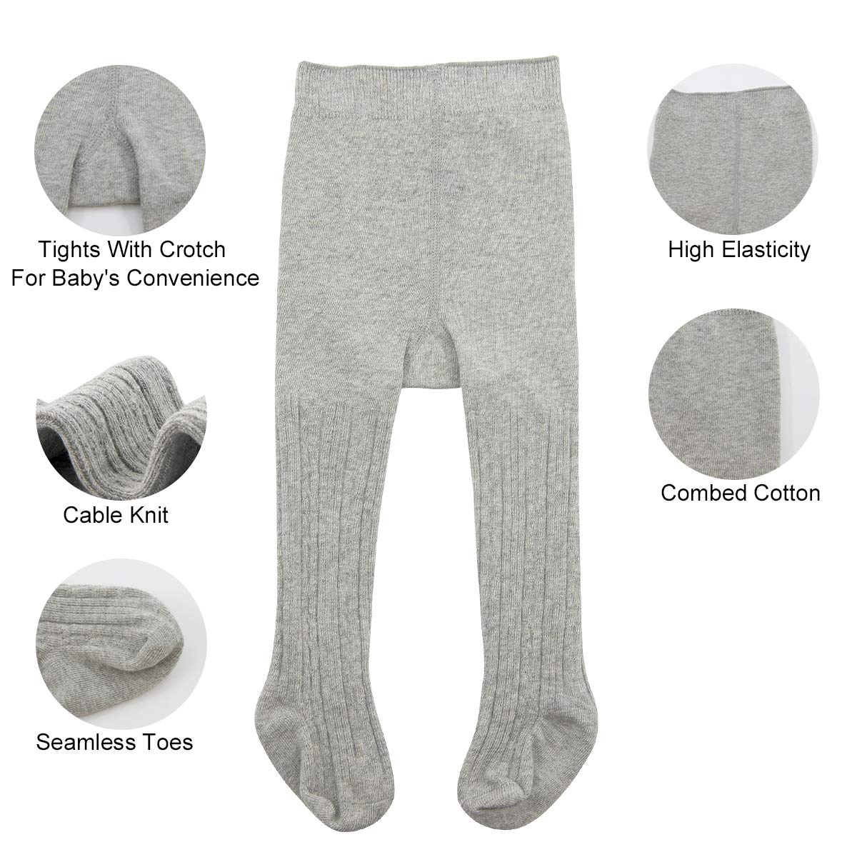 American Trends Baby Girls Cable Knit Tights - Winter Warm Toddler Leggings for Infants | Soft & Cozy Stockings for Playtime, Daycare & Cold Weather Outfits