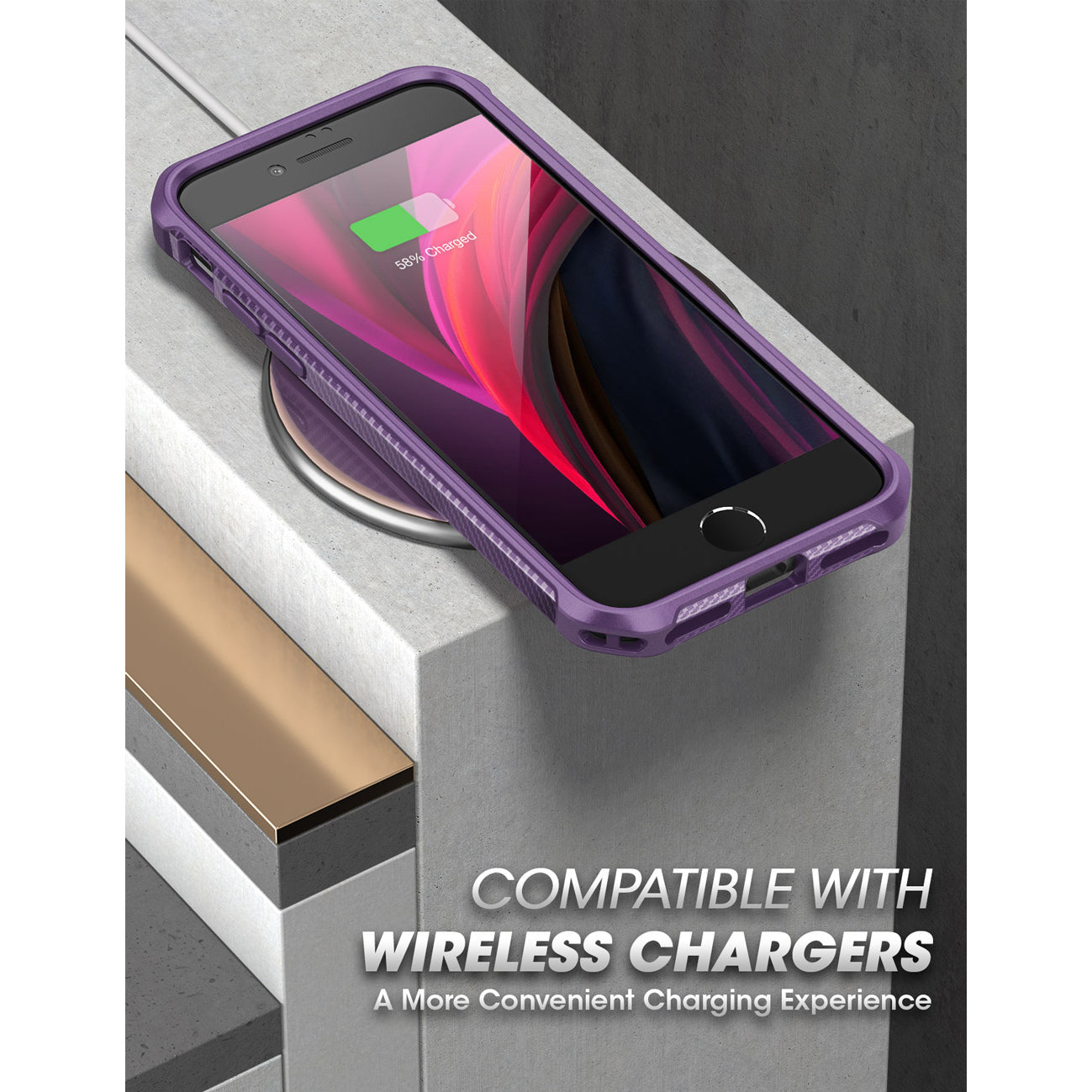 iPhone 7 / 8 Unicorn Beetle Exo Clear Case - Shockproof Protective Cover with Scratch Resistance in Purple | Perfect for Everyday Use, Outdoor Activities & Travel Protection