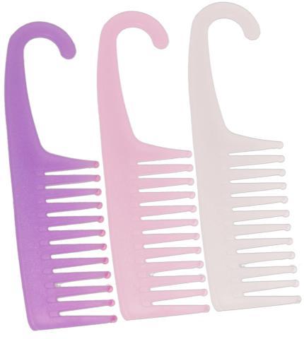 Wide Tooth Comb Plastic - Detangling Hair Brush for Wet & Dry Hair - Gentle Scalp Massager for Men & Women - Perfect for Shower, Travel & Daily Hair Care