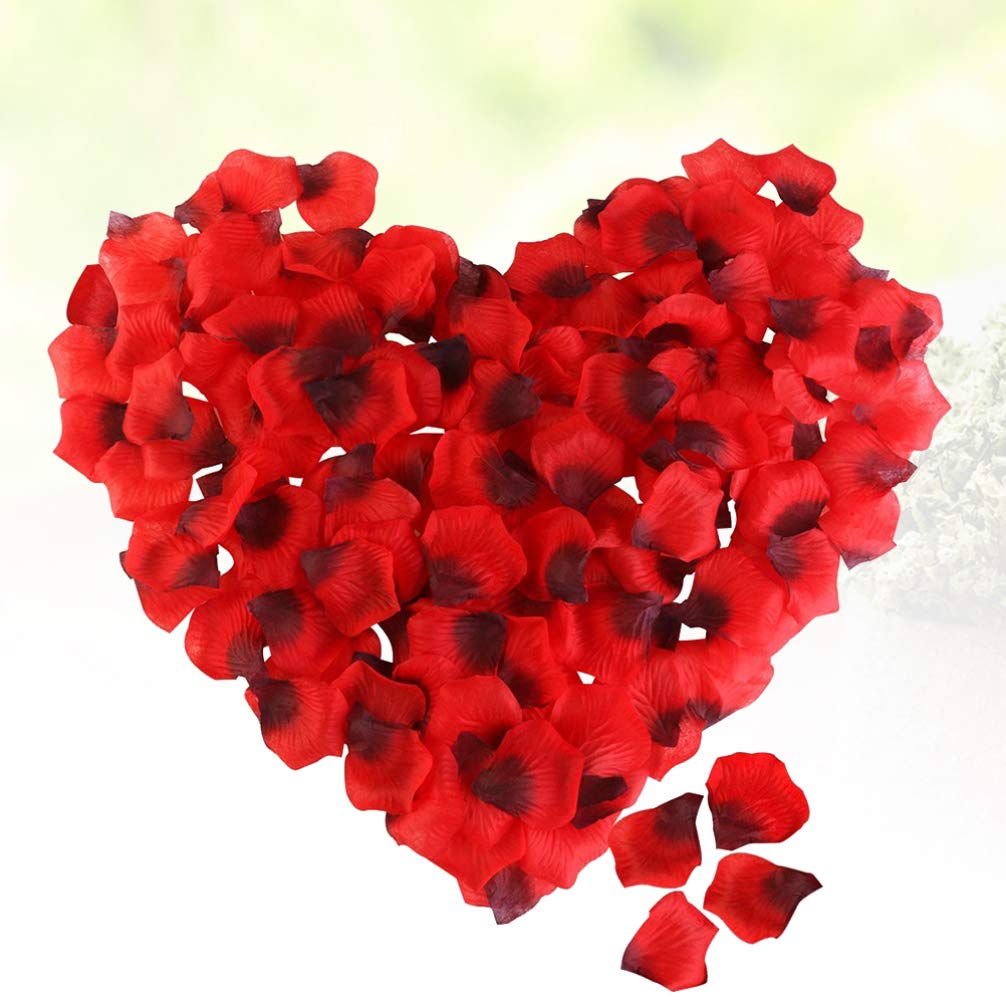 Amosfun 3000pcs Artificial Rose Petals - Fake Flower Petals for Wedding Decor, Bridal Shower, Romantic Party Scatter, Birthday Celebration & Home Decoration