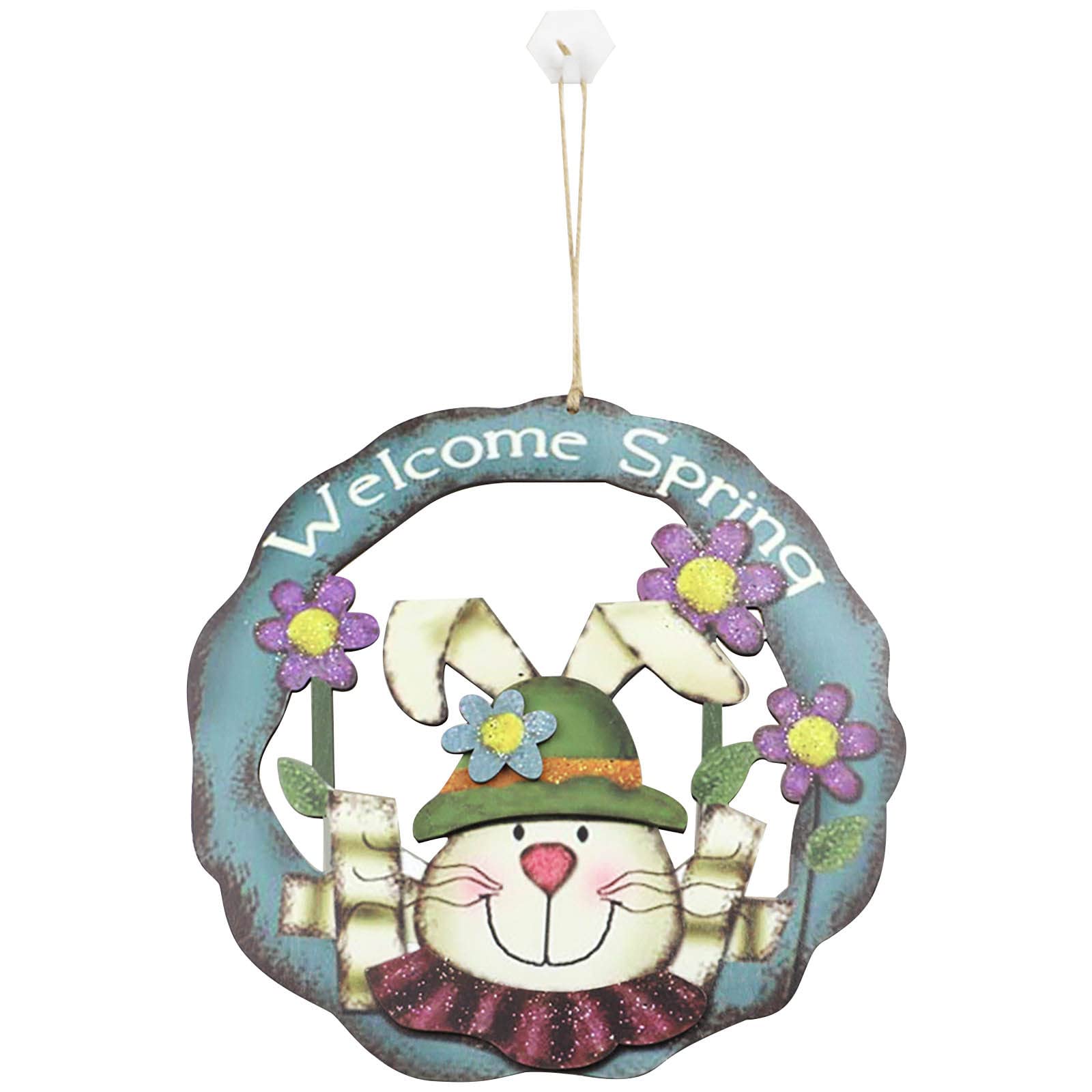 Wooden Easter Rabbit Egg Pendant - Home & Party Decor