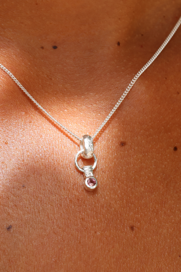 Serena Tourmaline Silver Necklace for Women - Elegant Gemstone Jewelry Gift for Birthday, Anniversary & Special Occasions