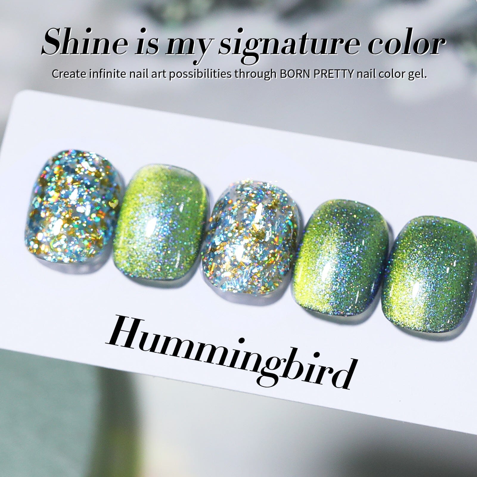 Multicolor Sequins Glitter Gel Nail Polish - SG02 Hummingbird 15ml | Long-Lasting Shine for Manicures & Pedicures | Perfect for Parties, Weddings & Special Occasions