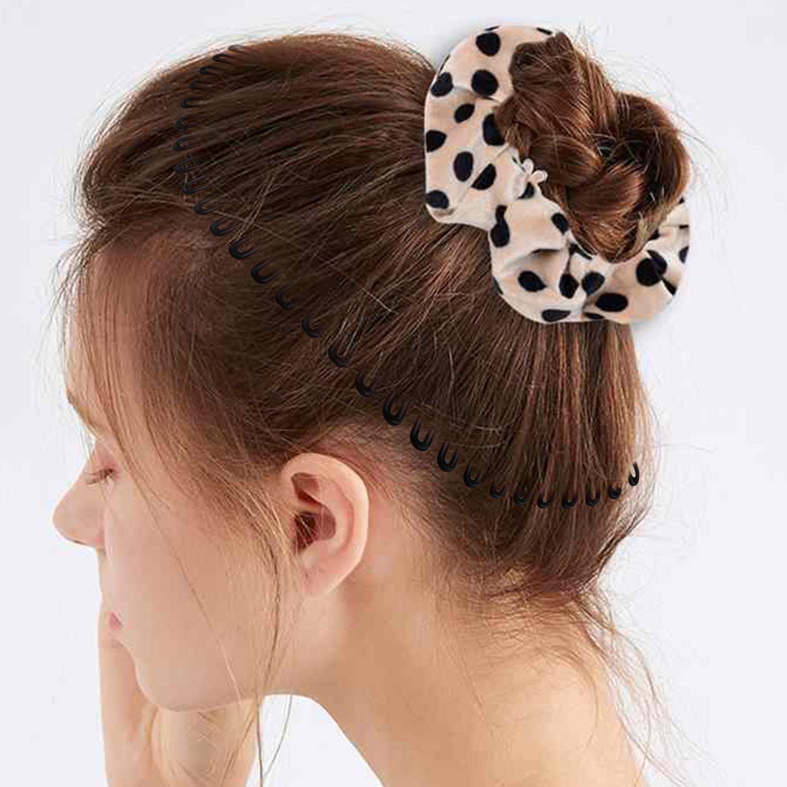 Full Circle Hair Comb Headband for Women - Flexible Non-Slip Elastic Headband with Circular Teeth - Perfect for Styling, Workouts, and Everyday Wear