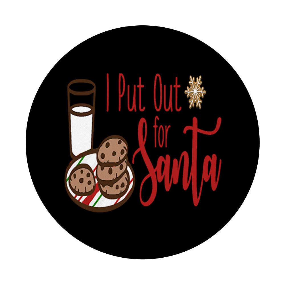 Funny Christmas Cookies and Milk Holiday PopSockets Grip & Stand for Phones & Tablets - Perfect Gift for Santa Lovers & Festive Phone Accessory