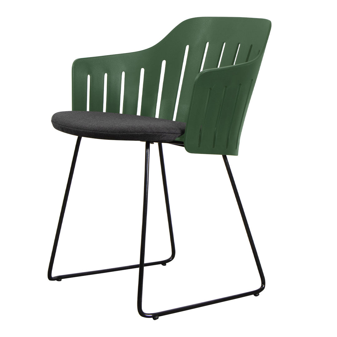 Premium Outdoor Chair with Sled Base & Comfortable Seat Cushion - Patio, Garden, Camping, and Backyard Relaxation Furniture