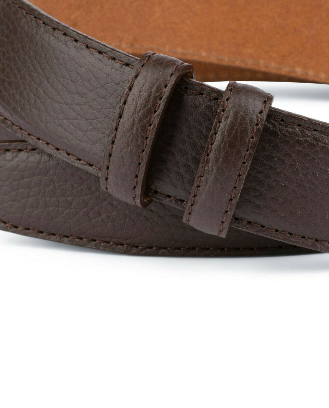 Montblanc Replacement Belt Strap for Men - 35mm Genuine Brown Leather - Perfect for Business, Casual & Formal Wear