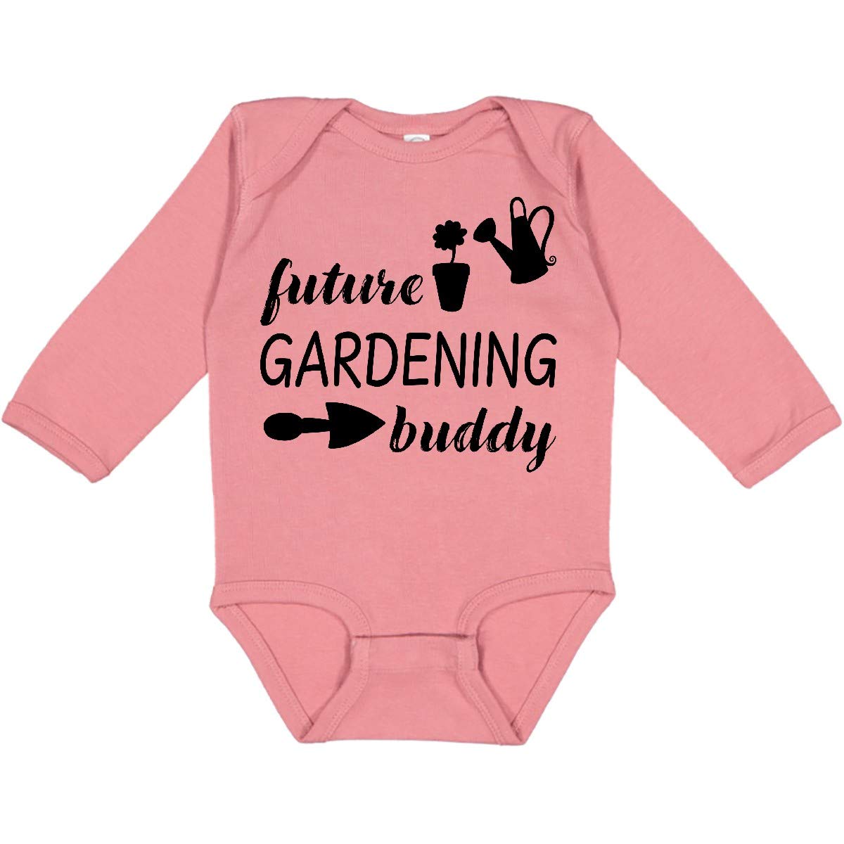 Inktastic Future Gardening Buddy Baby Long Sleeve Bodysuit - Cute Gardening-Themed Outfit for Infants & Toddlers - Perfect for Outdoor Play, Family Gardening Activities & Photo Shoots