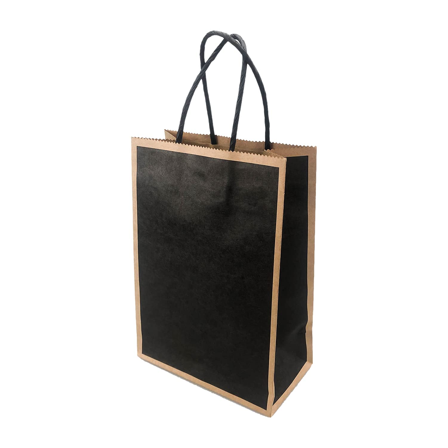 Eco-Friendly Custom Printed Kraft Paper Bags - 5.91x3.15x8.27 Inch (100 Pcs) | Reusable Shopping Bags, Merchandise Bags, Party Favors & Gift Bags | Perfect for Retail Stores, Weddings, Groceries & Eco-Conscious Packaging