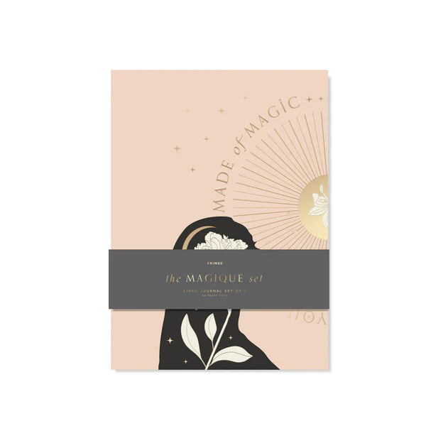Magique Slim Journals Set of 3 - A5 Notebooks for Writing, Sketching & Note Taking - Perfect for School, Office & Travel