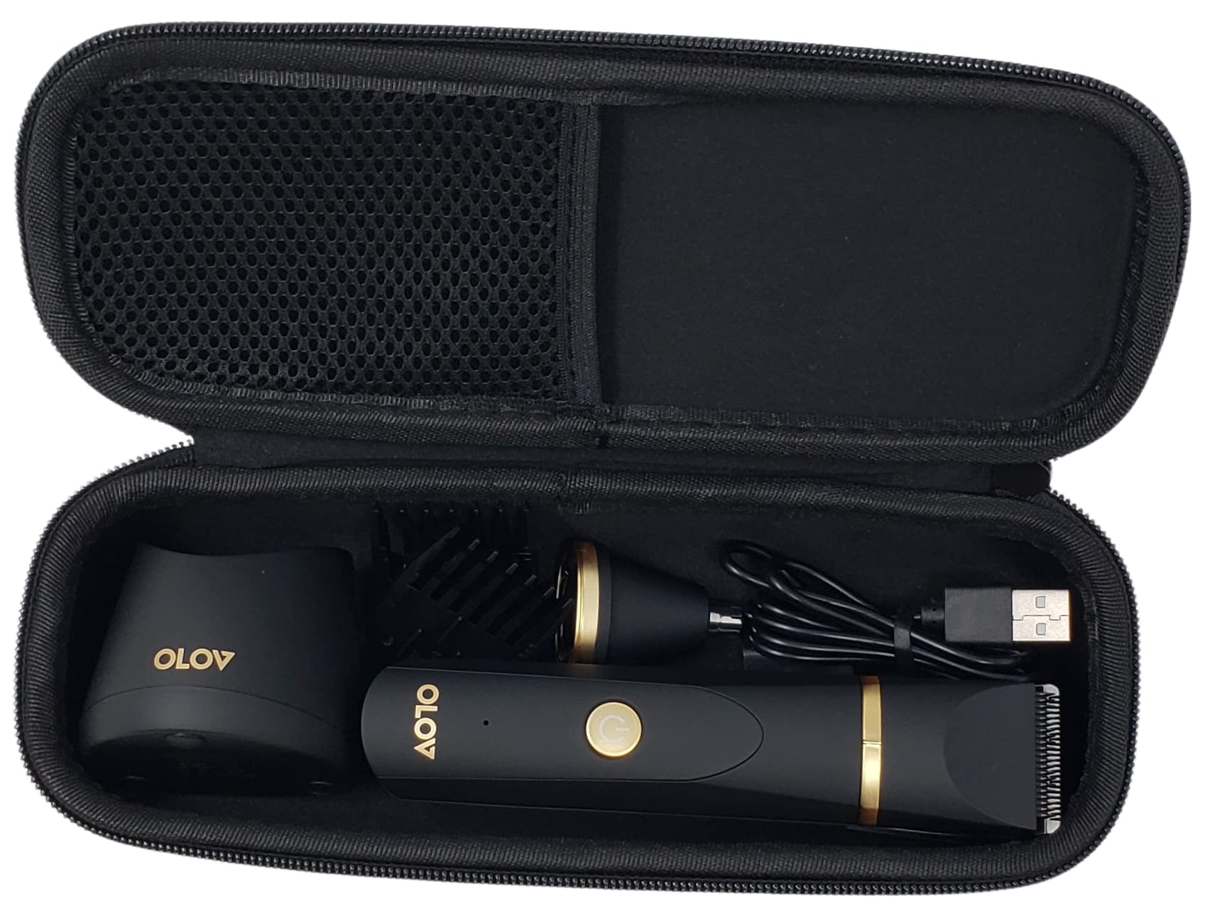 Arber Hard Case for OLOV Electric Groin Hair Trimmer & Accessories - Protective Travel Storage for Men's Grooming Kit, Pubic Hair Trimmer, and Personal Care Essentials - Perfect for Home, Gym, and Travel Use