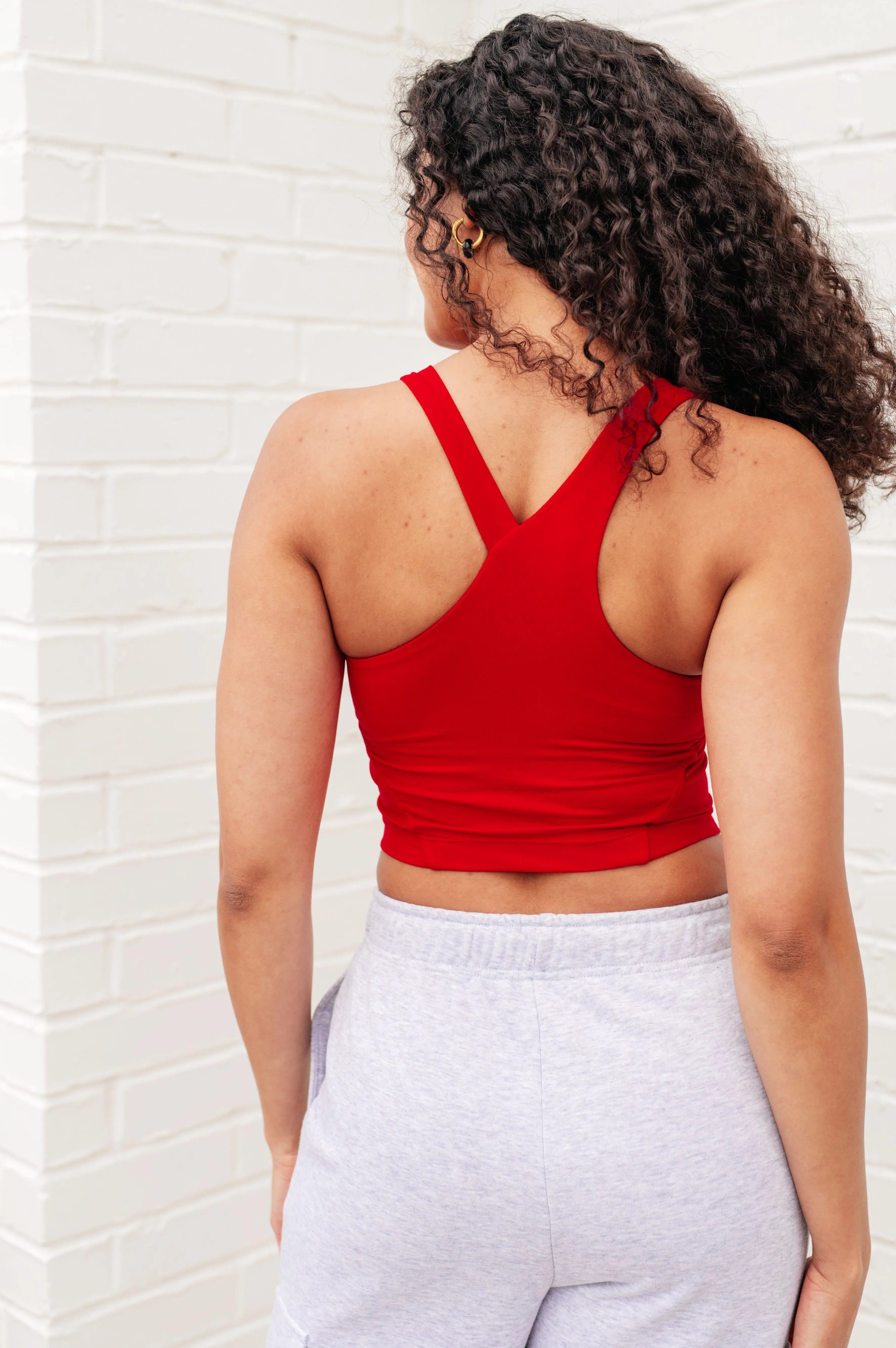 Doing it For Me Asymmetrical Tank Top - True Red Women's Fashion Trendy Off-Shoulder Blouse for Casual Wear & Summer Outfits