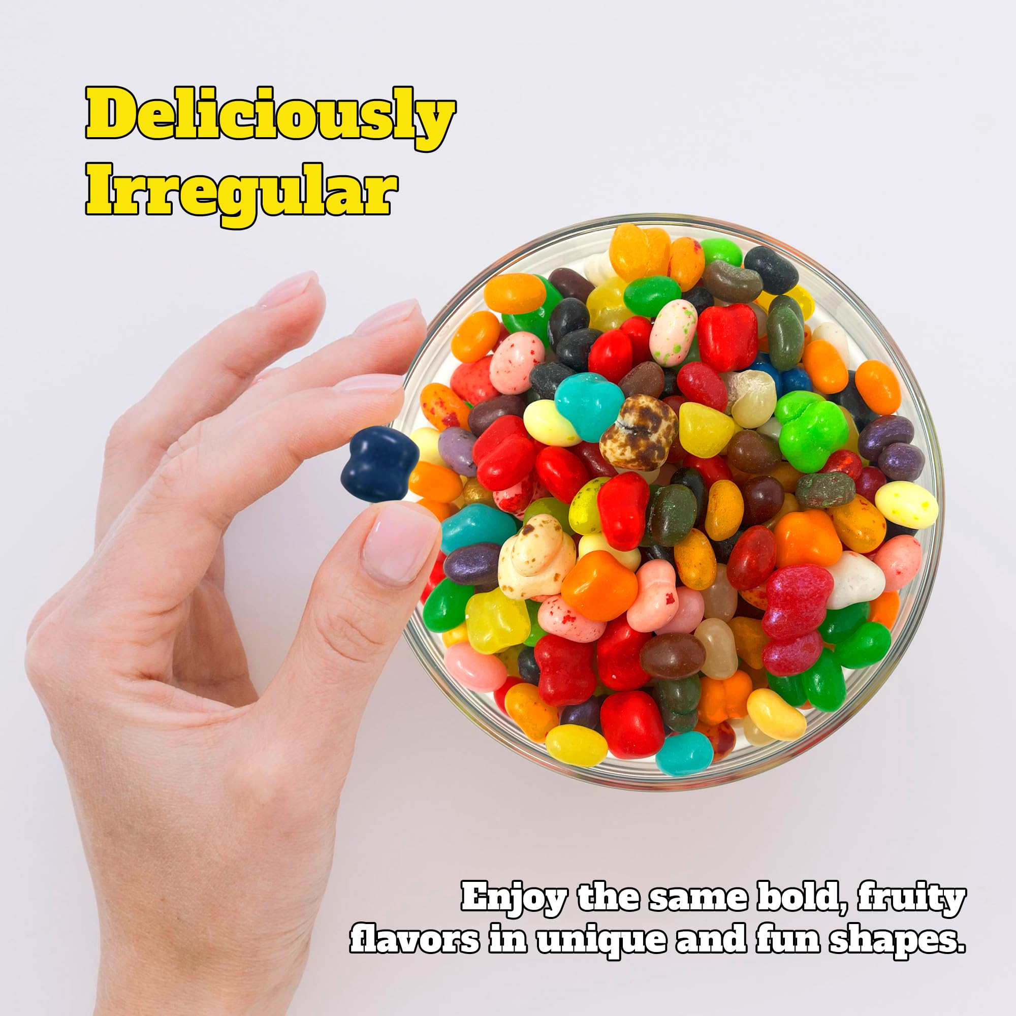 Jelly Belly Belly Flops Bulk Candy - 2lb Bag of Fun-Shaped Jelly Beans for Parties, Halloween, Easter & Gifts | Assorted Flavors, Gluten-Free Snack for Kids & Adults