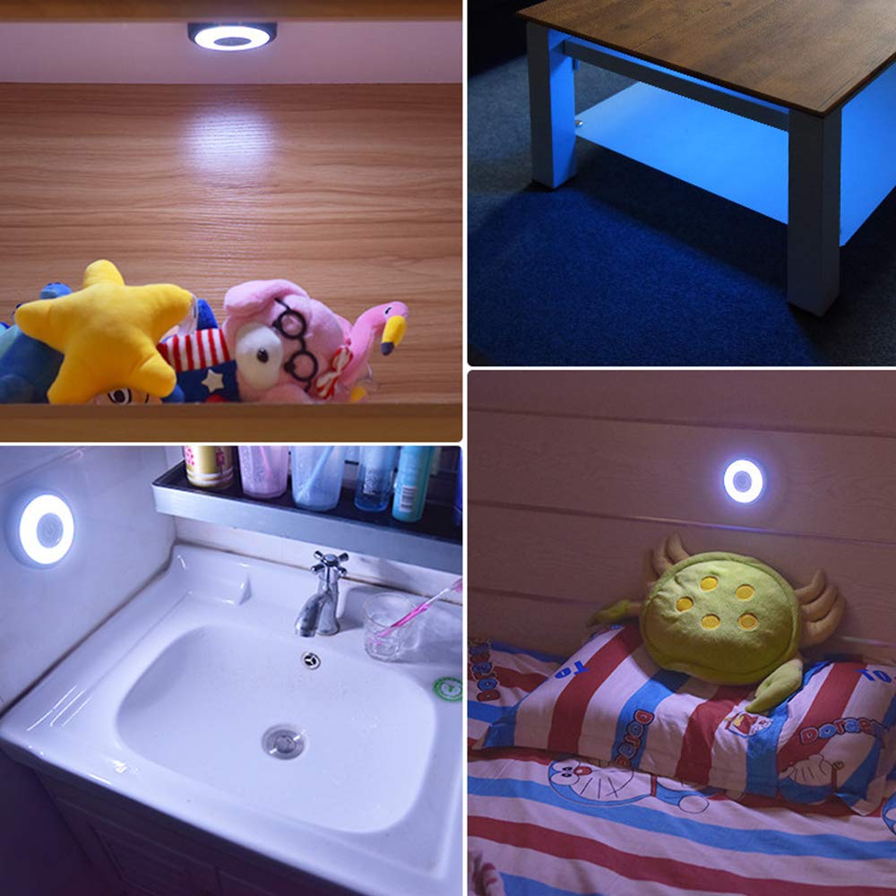 12V LED Car Ceiling Dome Light - White & Ice Blue Interior Map Light for RV, Trunk, Trailer, Camper - Wireless Bright Lighting for Night Driving & Camping