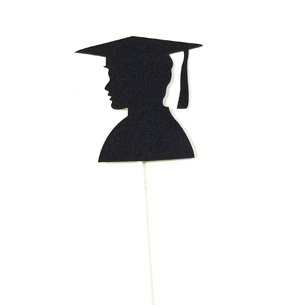 Graduation Cake Toppers Set of 4 - Bachelor's Degree Cap Decorations for Graduation Cakes, Dessert Tables & Party Supplies | Perfect for Graduation Celebrations, School Parties & Congratulations Decor