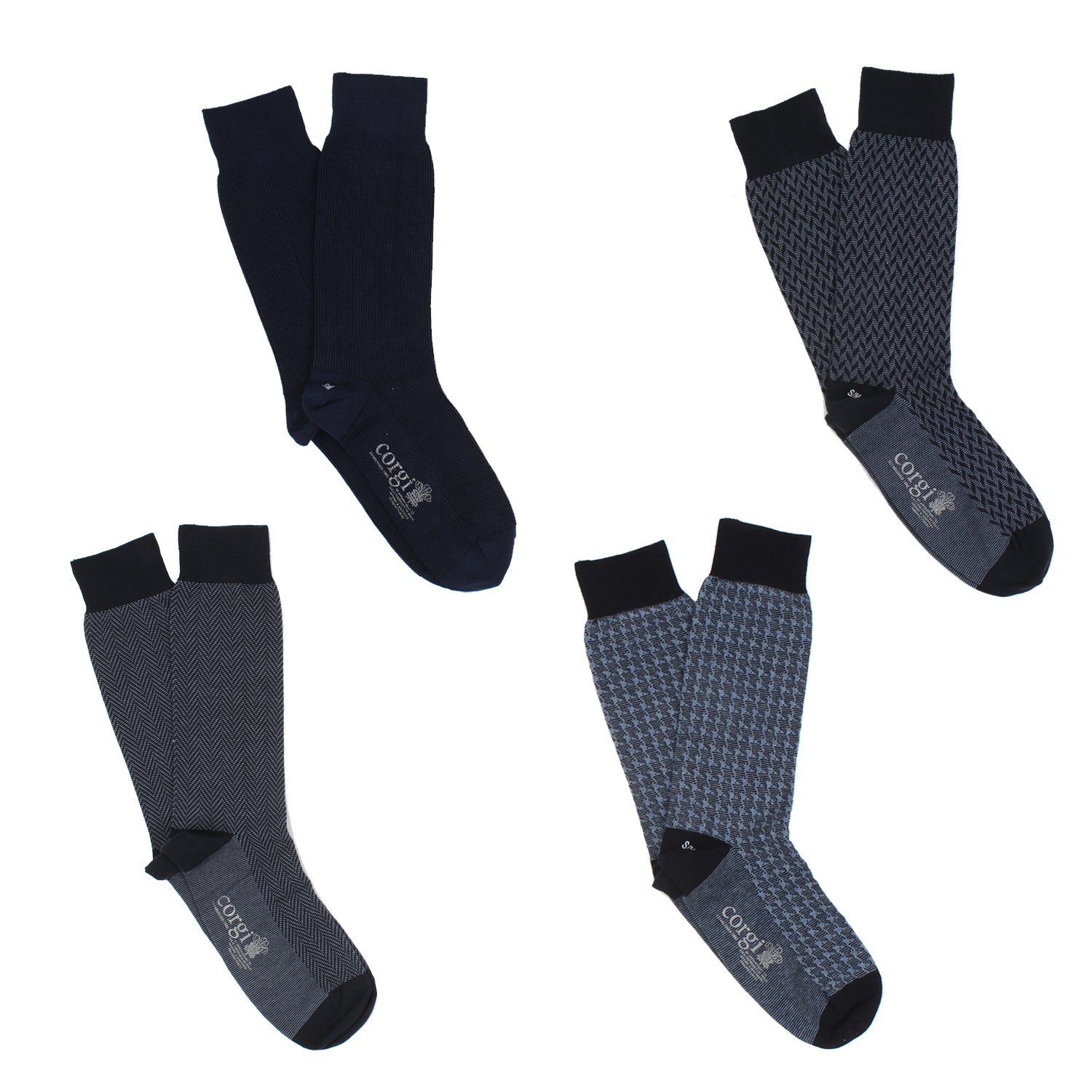 Premium Men's Dress Socks 4-Pack - Comfortable Formal Socks for Business, Office & Special Occasions