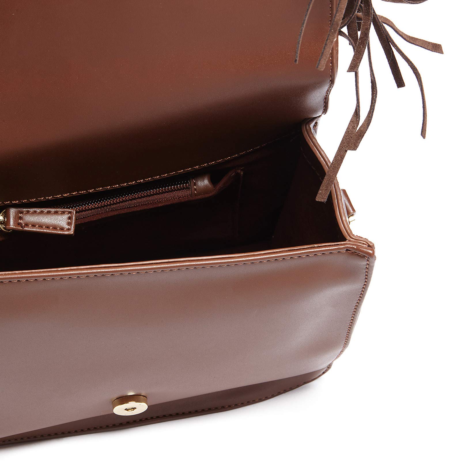 Stylish Tan Medium Fringe Shoulder Bag for Women - Perfect for Casual Outings, Shopping & Travel