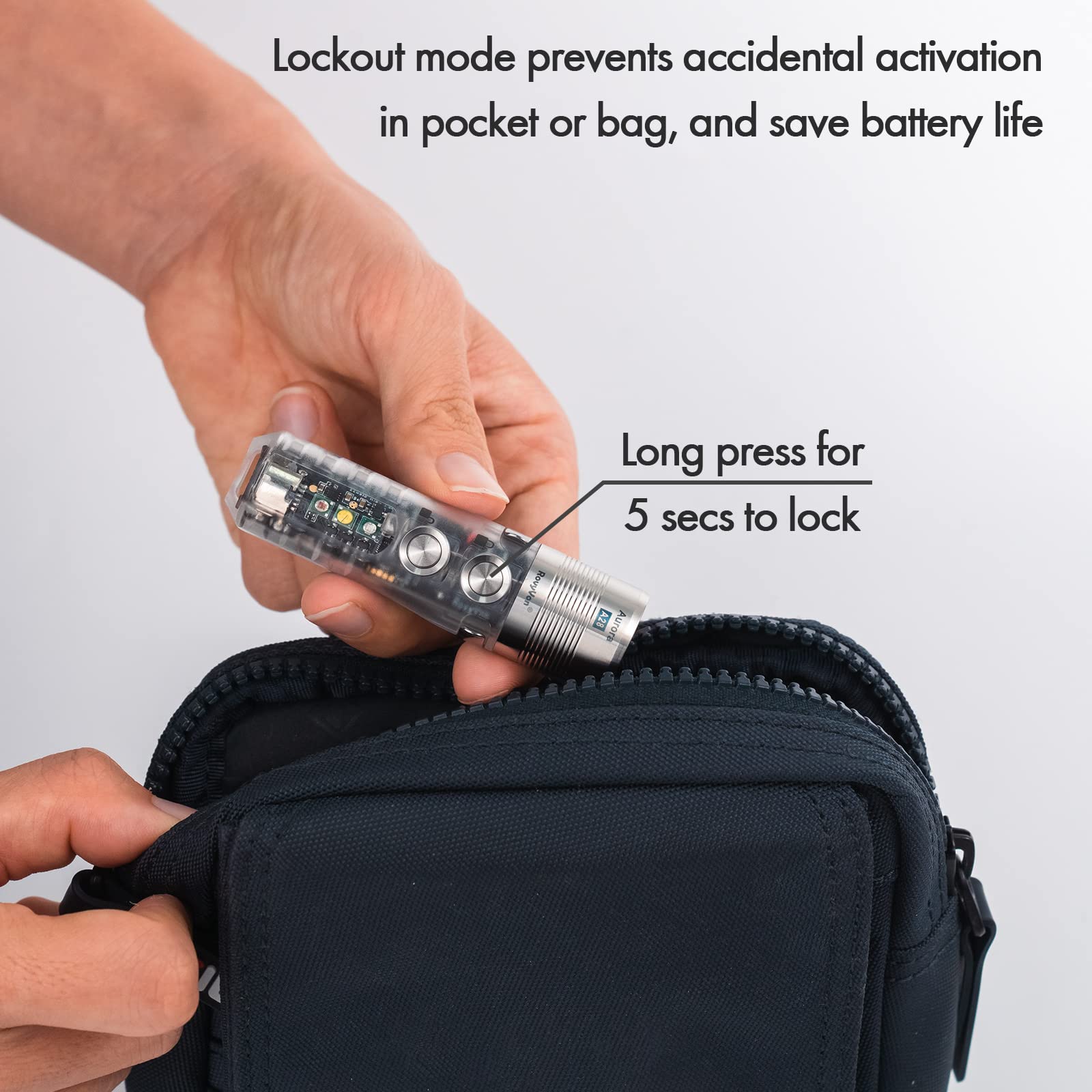 RovyVon A28 Gen 2 1000 Lumen USB-C Rechargeable Pocket Flashlight with Sidelight - Super Bright EDC Handheld Light for Hiking, Camping, Outdoor Adventures & Emergency Preparedness - Waterproof & Compact for Everyday Carry