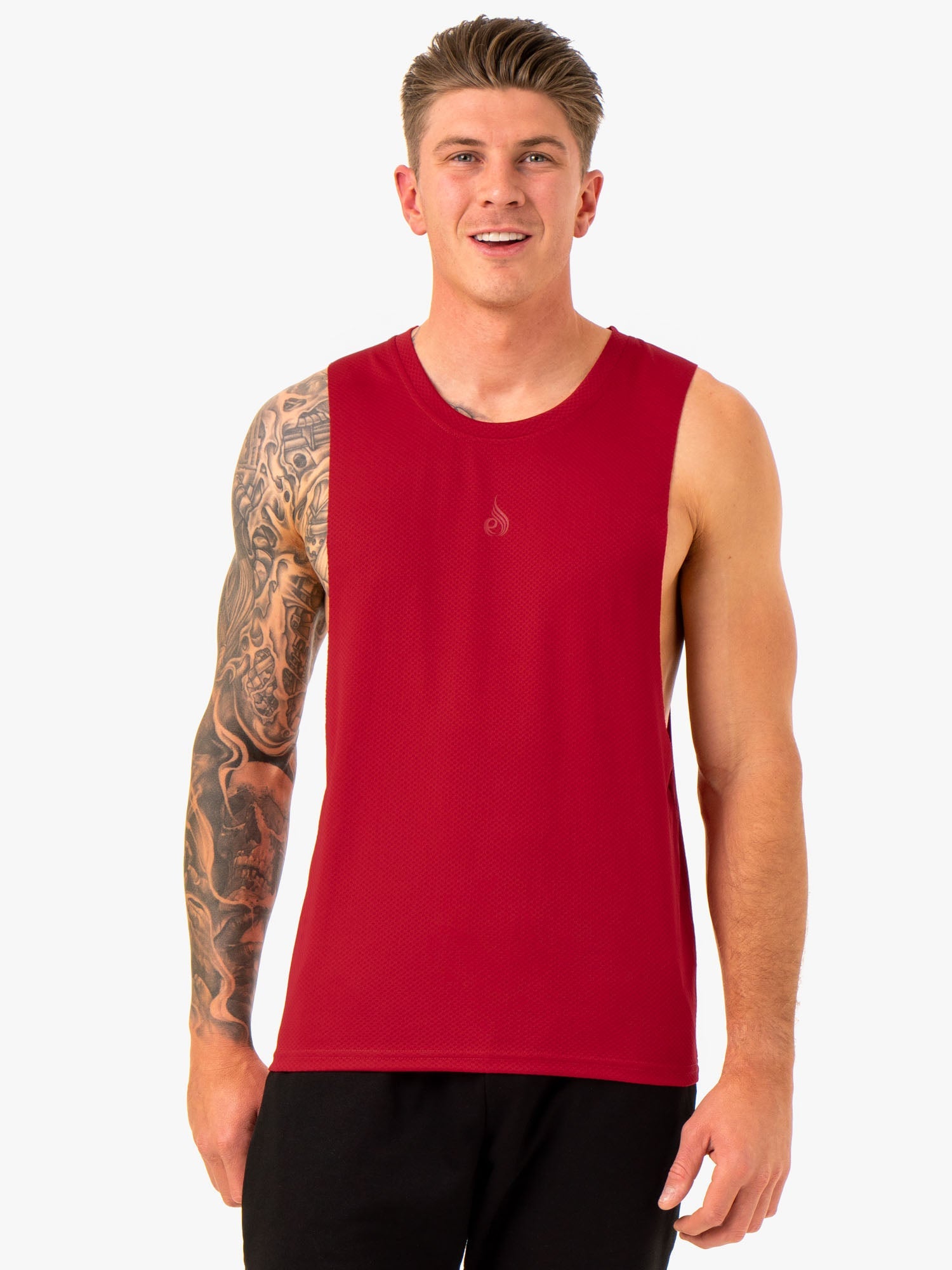 Enhance Baller Tank Top for Women - Burgundy Red Workout Shirt for Yoga, Gym & Casual Wear