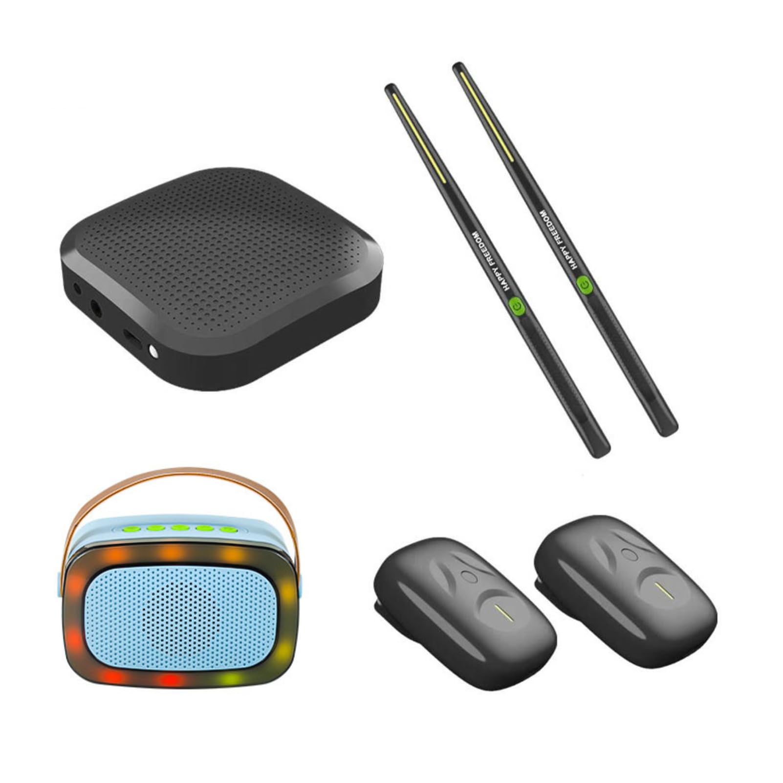 Professional 3D Motion Sensing Air Drum Set with Drumsticks, Pedals & Speaker - Electronic Virtual Drum Kit for Adults, Kids & Beginners - Perfect for Home Practice, Gifts & Music Enthusiasts