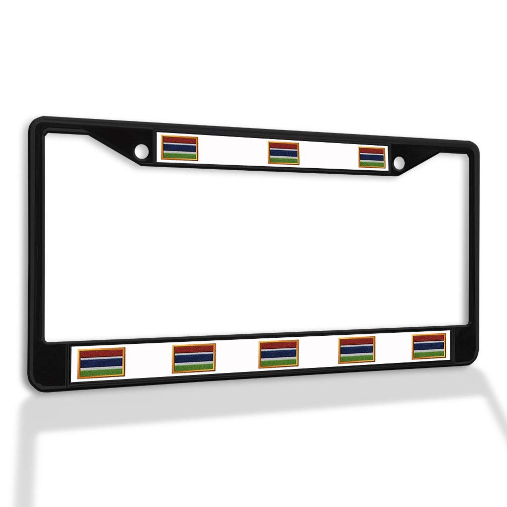 Premium Metal Insert License Plate Frame - Weatherproof & Durable Car Accessory (Black, 2 Holes) for US Vehicles - Perfect for Customization & All Weather Protection