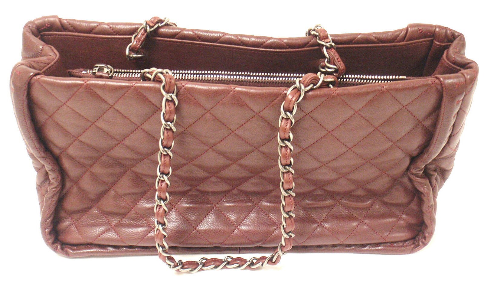 Authentic 2012 Chanel Istanbul Soft Caviar Tote Bag - Burgundy Leather Handbag for Women | Luxury Designer Purse for Work, Travel & Evening Events
