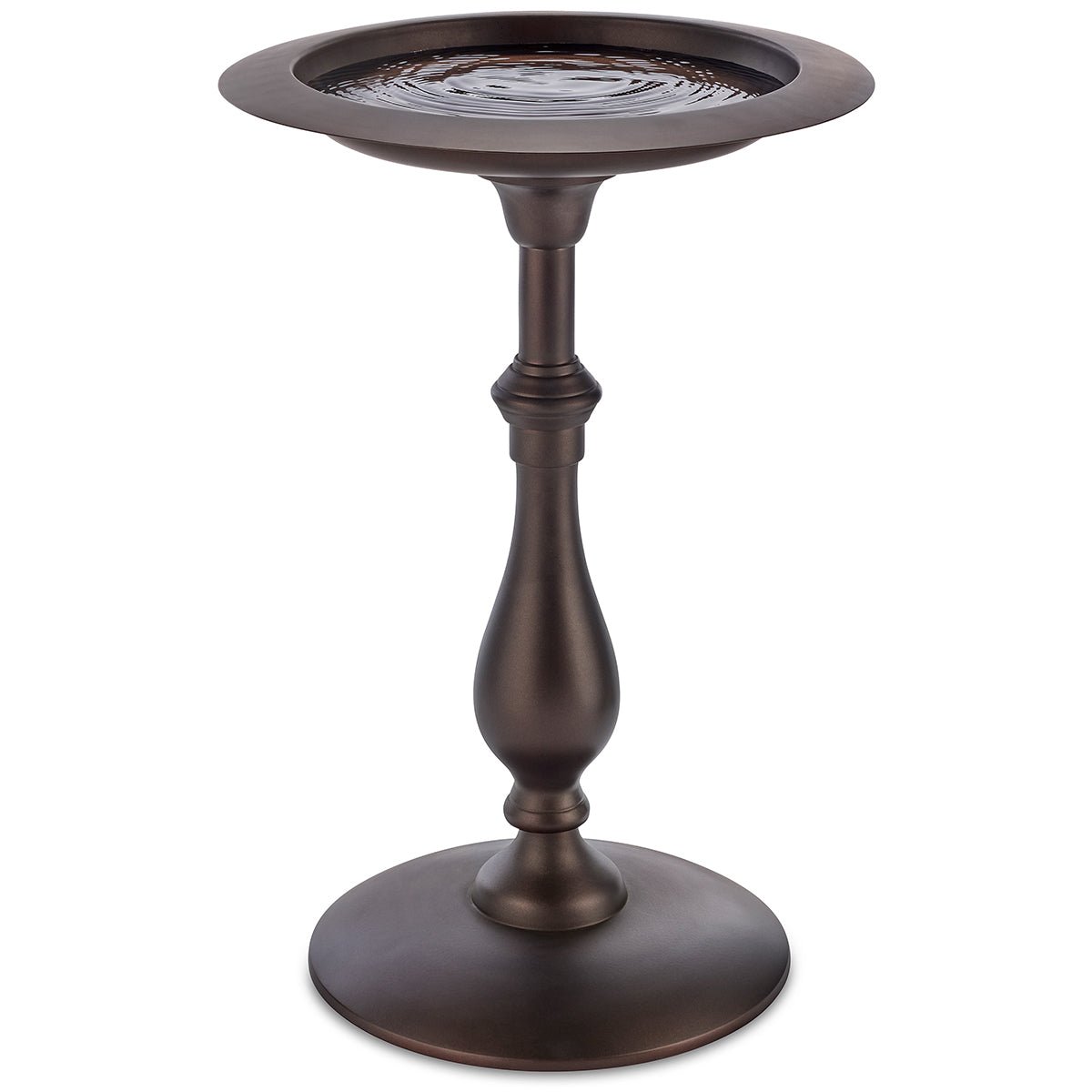 Classic Bronze Bird Bath Pedestal - Elegant Garden Decor for Outdoor Bird Watching & Backyard Wildlife Habitat