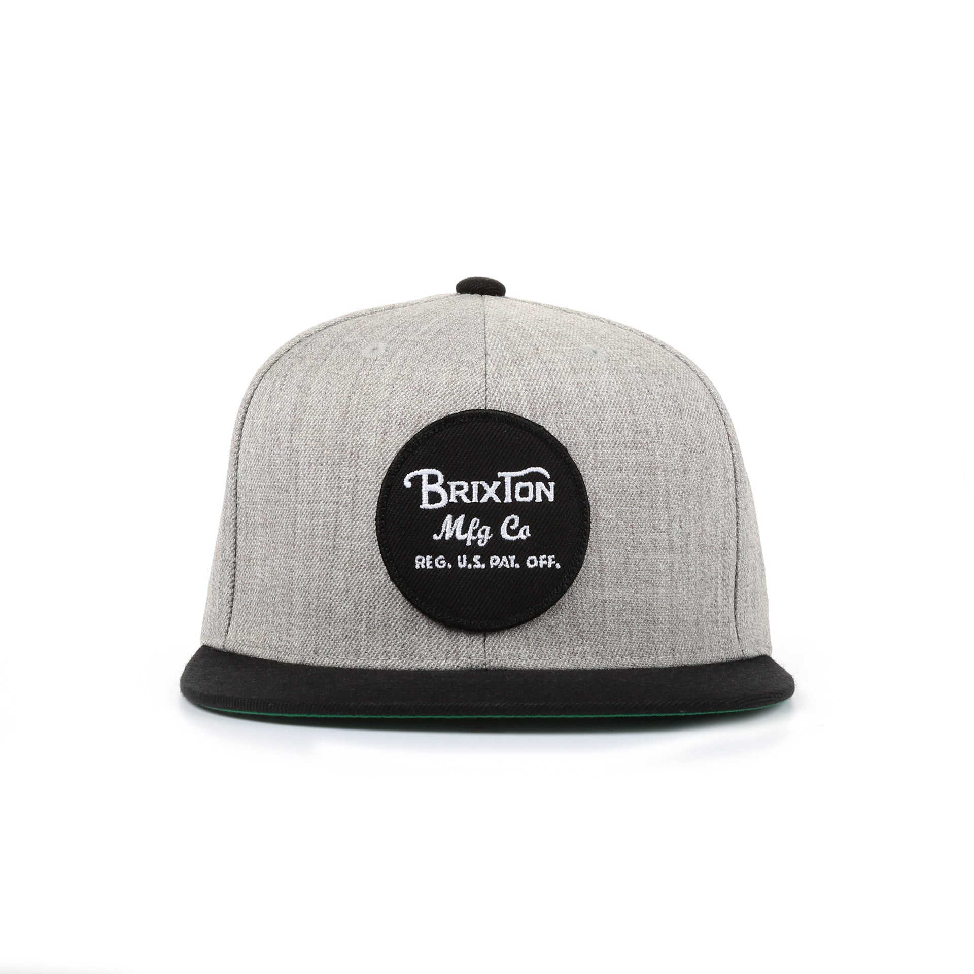 Brixton Wheeler Snapback Hat - Light Heather Gray Adjustable Baseball Cap for Men & Women - Perfect for Casual Wear, Outdoor Activities & Sports