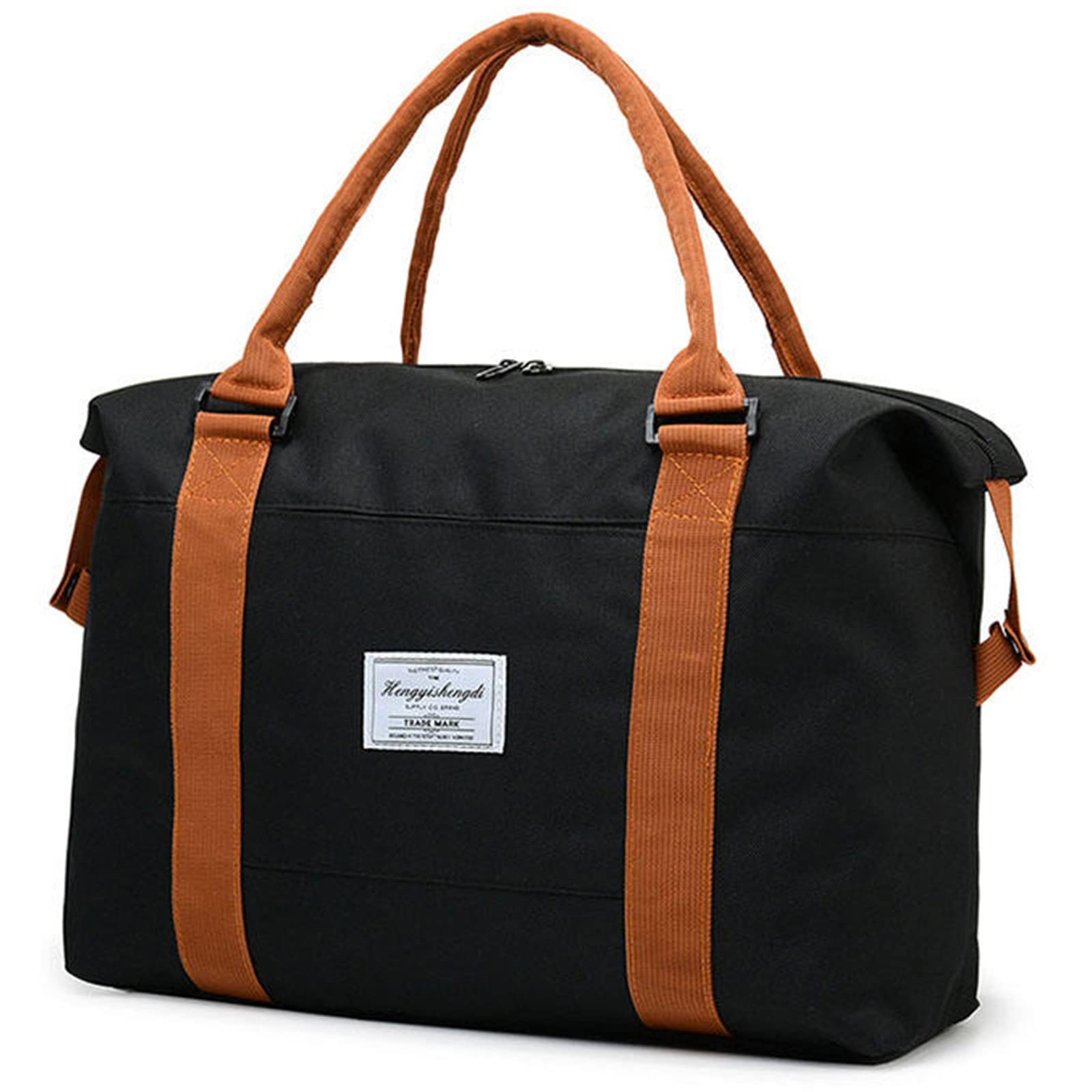 Water Resistant Nylon Canvas Tote Bag for Women - Large Travel Duffel, Gym Bag & Weekender Overnight Shoulder Bag - Perfect for Sports, Workouts, Travel & Weekend Getaways