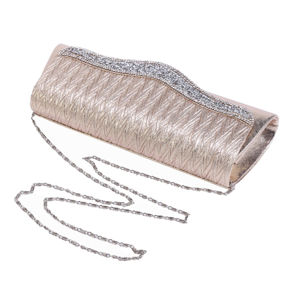 Sparkling Crystal Flap Crossbody Bag for Women - Elegant Evening & Prom Clutch
